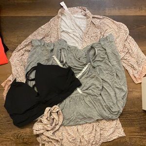 Maternity Gown, Robe, Bra - Never worn to small